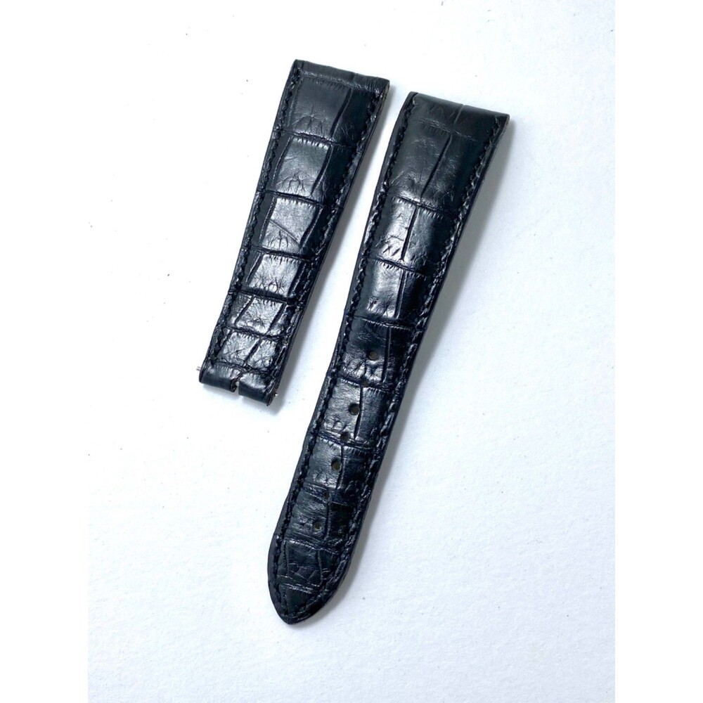 Arnold & Son 22mm Black Alligator Croco Leather Watch Strap Band Authentic OEM